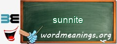 WordMeaning blackboard for sunnite